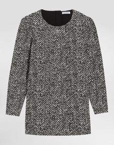 Платье из интерлока с принтом "елочка" Dolce&Gabbana, мультиколор