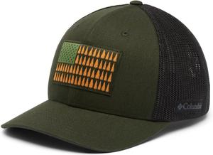 Бейсболка Columbia Unisex для взрослых PFG с сеткой, Greenscape/Black