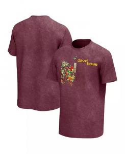 Мужская бордовая футболка с графическим рисунком David Bowie The Serious Moonlight Tour Philcos