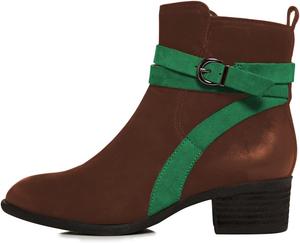 Женские модные ботильоны FSJ с круглым носком, на низком каблуке-блоке, с боковой молнией, удобные, зимние, повседневные, размер 4-15 US, Saddle Brown