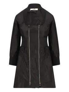 Платье мини на молнии Fendi, черный