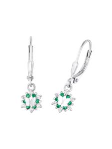 Prinzessin Lillifee Серьги из серебра 925 пробы, покрытые родием зеленого цвета