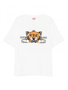 Футболка Kenzo Happy Tiger из хлопка, белый