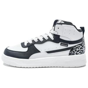 QIAODAN Высокие, нескользящие, износостойкие, мужские, белые, черные, скейтбордные кроссовки