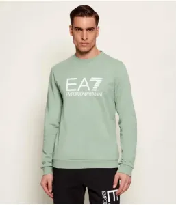Толстовка slim fit Ea7, зеленый
