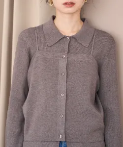 Вязаная майка из смеси шерсти «Субари» Coen, цвет Moca