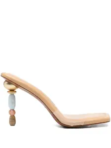 Босоножки Mahina на каблуке 100 мм Cult Gaia, белый