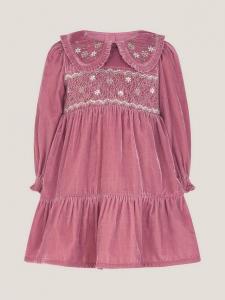 Платье Baby Daphne ярусное из вельвета Monsoon, Pink