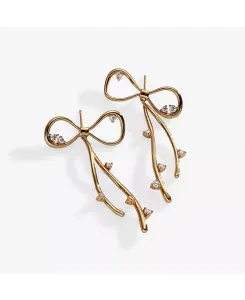 Серьги-Кокетки в форме банта Alex And Ani, gold