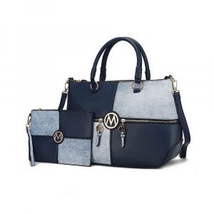 Mkf Collection Maji Женская сумка-саквояж из веганской кожи с ремешком на ремешке от Mia K MKF Collection, синий