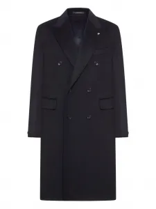 Двубортное пальто с заостренными лацканами TAGLIATORE, синий