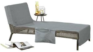 Пляжное полотенце Erwin Müller m. Reißverschlusstaschen 14104, 70x1x200 см, светло-серый