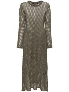 Вязаное платье макси Federica Tosi, зеленое