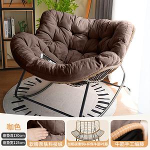 Quanpinwu Кресло-качалка lazy из ротанга pe, цвет coffee, большой размер