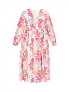 Платье до колена Usha Plus Size Dress, разноцветный