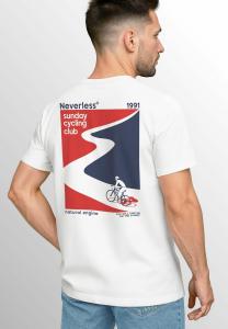 Футболка с принтом BACK FAHRRAD BIKE SUNDAY CYCLING CLUB SOMMER Neverless, белый