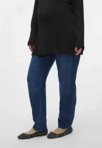 Джинсы свободного кроя normal geschnitten mittlere taille Mamalicious, Dark Blue Denim