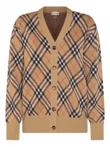 Кардиган в клетку BURBERRY, нейтральный