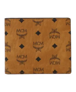 Кошелек из натуральной кожи Mcm, коричневый