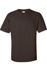 Футболка Gildan Mens Ultra Cotton с коротким рукавом, цвет dark chocolate