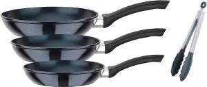 Набор сковород GSW Temptura Plus с щипцами, черный
