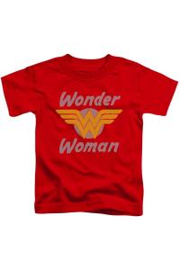 Футболка с коротким рукавом DC Comics Wonder Woman Wings для детей Gildan, красный