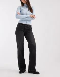 Черные широкие джинсы с низкой посадкой ONLY Judy