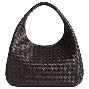 Bottega Veneta Большая женская сумка из ягненка кофейного цвета
