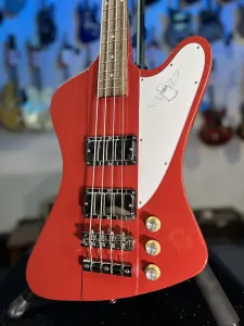 Бас-гитара Epiphone Thunderbird '64 2025 - Ember Red, с чехлом Epi, настройка Plekd 756