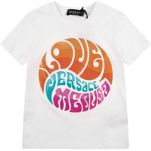 Детская белая футболка SS24 VERSACE
