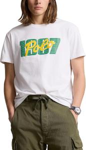 Мужская футболка POLO RALPH LAUREN Classic Fit с логотипом, White 3