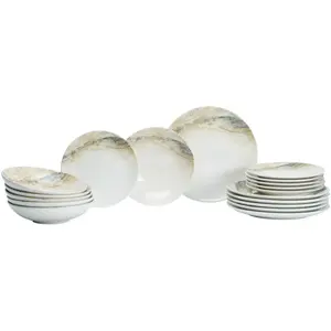 Столовый сервиз Ritzenhoff & Breker «Ареццо», (набор, 18 предметов), керамика, технология цифровой печати, коричневый