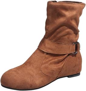 Женские ботильоны, мягкие и удобные, с боковой молнией Fusecottc, Purple