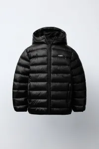 Сверхлегкая текстовая куртка Zara, черный