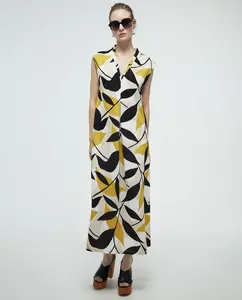 Основное платье из льна Sfera, желтый