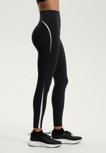 Леггинсы OYSHO COMPRESSIVE HIGH RISE ANKLE-LENGTH WITH SIDE STRIPES, Black