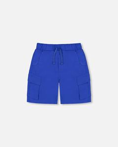 Шорты Parachute Cargo с карманами Royal Blue Deux par Deux, синий