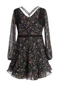 Повседневное шифоновое платье с длинными рукавами для больших девочек Truly Me, цвет black multi