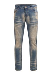 Джинсы прямого кроя с лазерным эффектом Rock Creek, синий