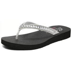 Шлепанцы для медитации женские черные Skechers