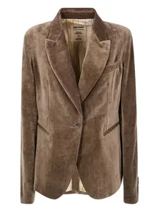 Однобортный пиджак Uma Wang, коричневый