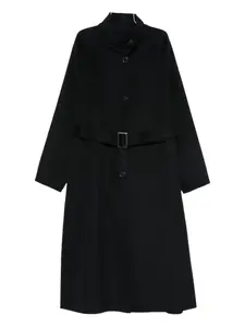 Пальто с длинными рукавами и поясом EMPORIO ARMANI, синий