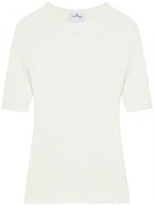 Courrèges топ в рубчик, белый