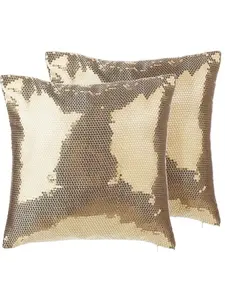 Декоративная подушка Beliani 2er Set Deko ASTER, золотой