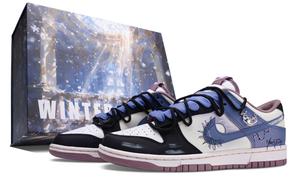 Nike Кроссовки для скейтбординга Dunk Dream Weaver Abrasion Resistant низкие унисекс Black Purple