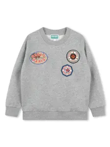 Толстовка с логотипом Kenzo Kids, серый