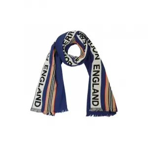 Шарф вязаный Burberry с принтом, синий