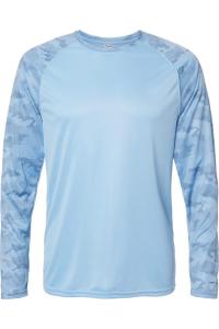 Футболка с длинным рукавом Paragon Cayman Performance Camo Colorblock, цвет blue mist