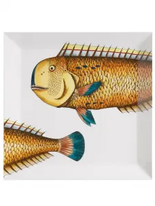 Поднос pesce lampuga, 41х41 см, Fornasetti, белый