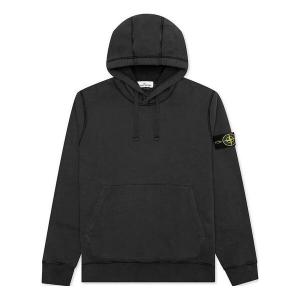 Толстовка hooded sweatshirt 'charcoal' Stone Island, черный